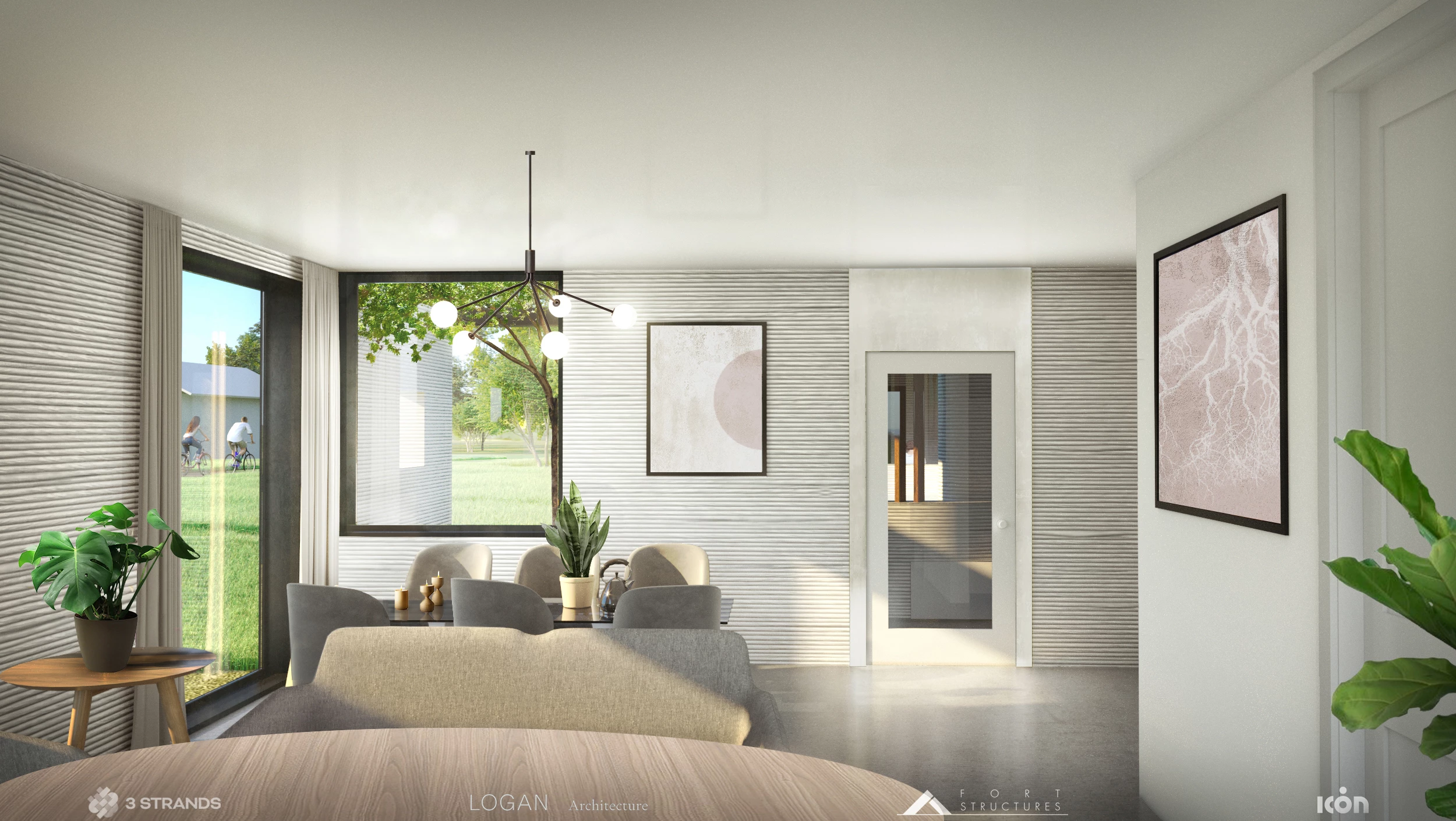 The 3D-printed homes' interiors will measure 1,000 - 2,000 sq ft (92 - 185 sq m)
