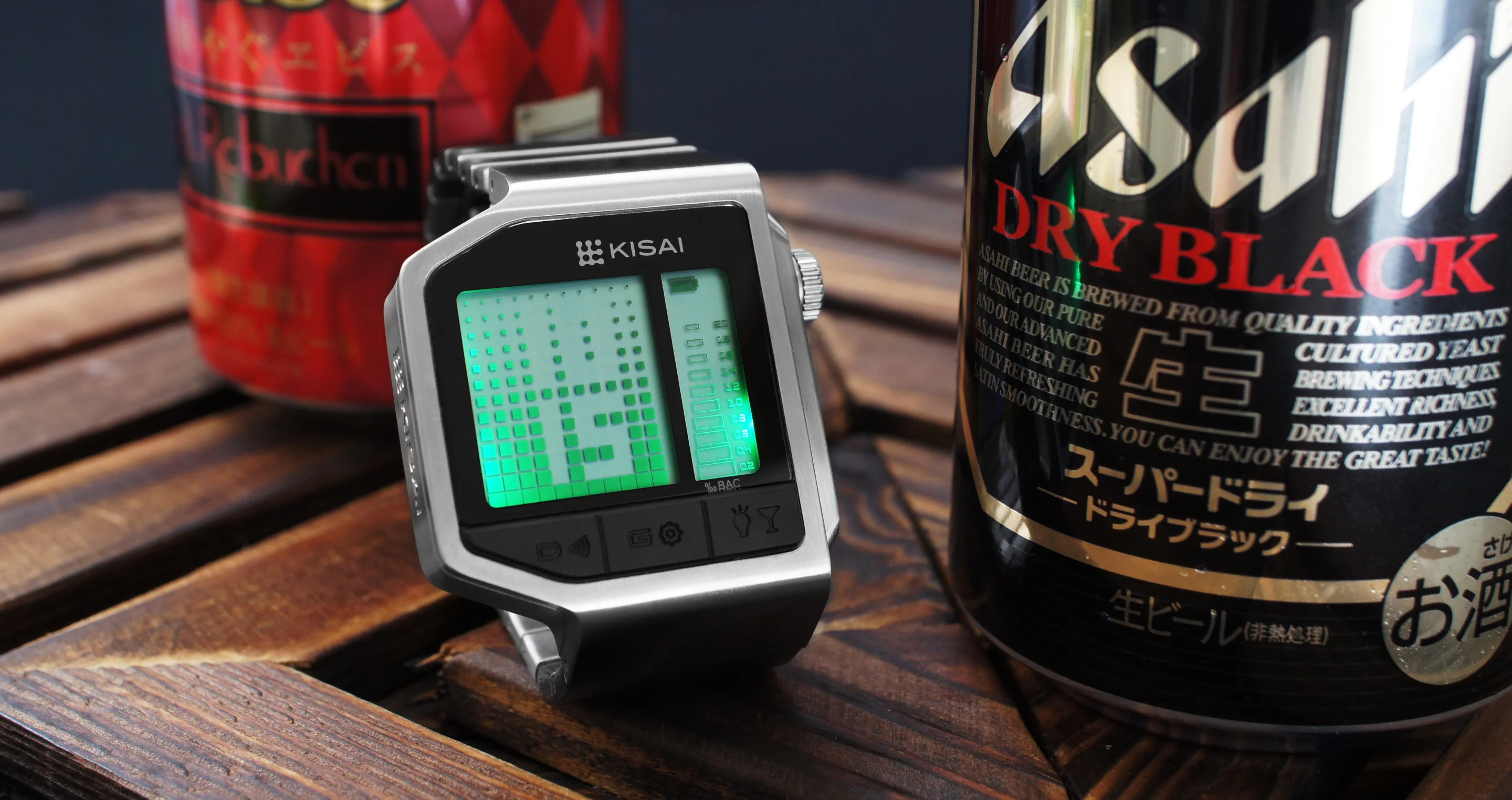 Just push a button, blow into the port for five seconds, and check the watch face for your BAC