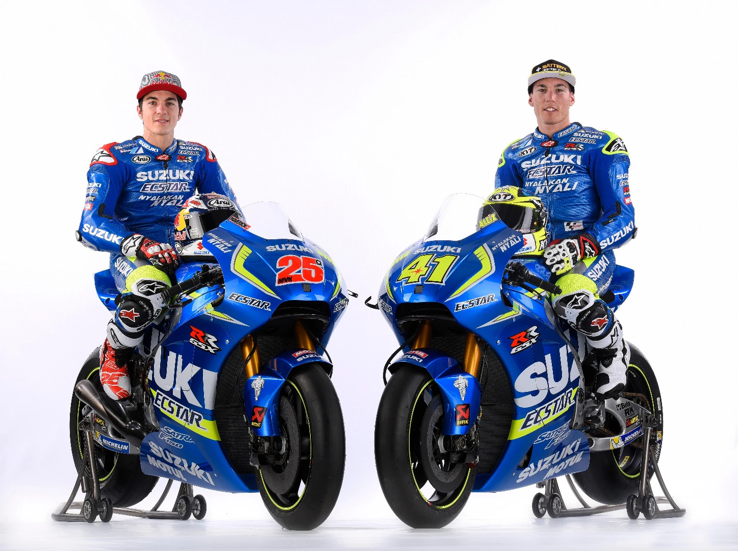 Team Suzui Ecstar, Maverick Vinales (left) and Aleix Espargaro (right)