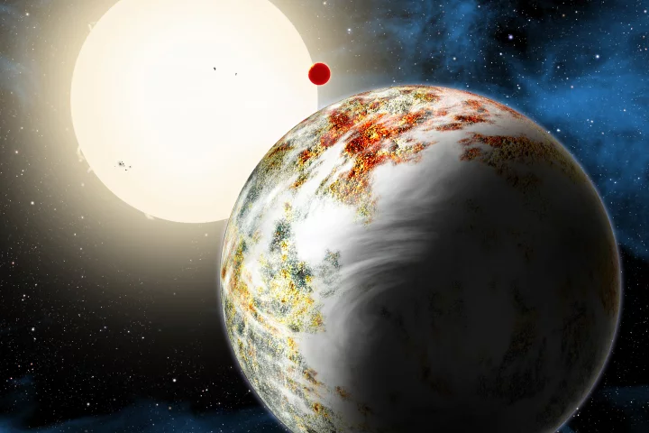 Kepler-10c is 17 times more massive than the Earth (Image: NASA/Harvard-Smithsonian Center for Astrophysics/David Aguilar)