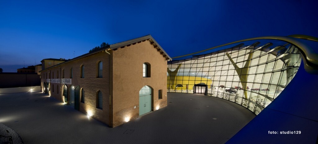 At over 6000m2 the new Enzo Museum was designed to complement the existing brick space without overpowering it (Photo: Museo Casa Enzo Ferrari)