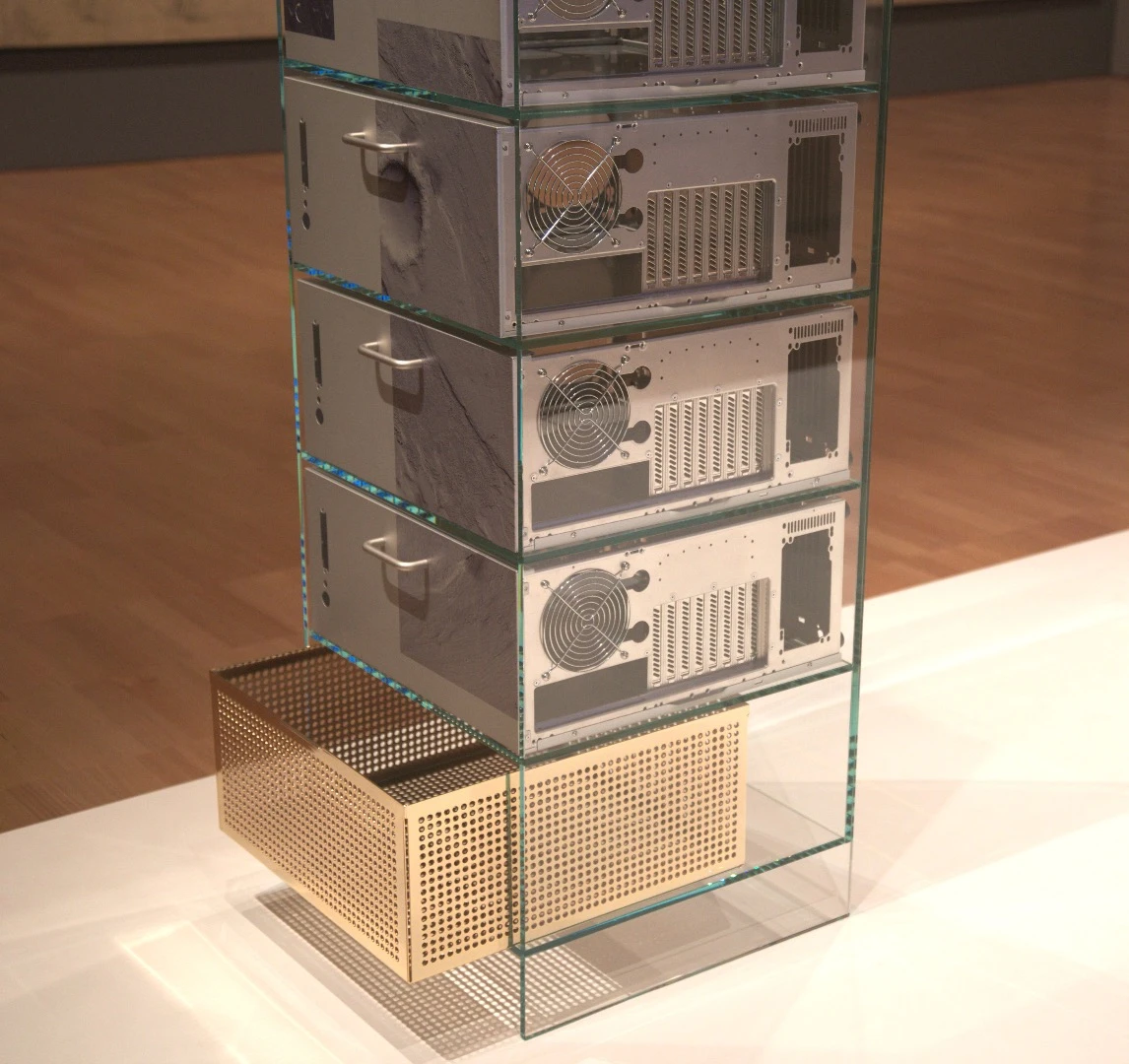 formaFantasma’s Ore Streams takes old computer and mechanical parts and turns them into furniture