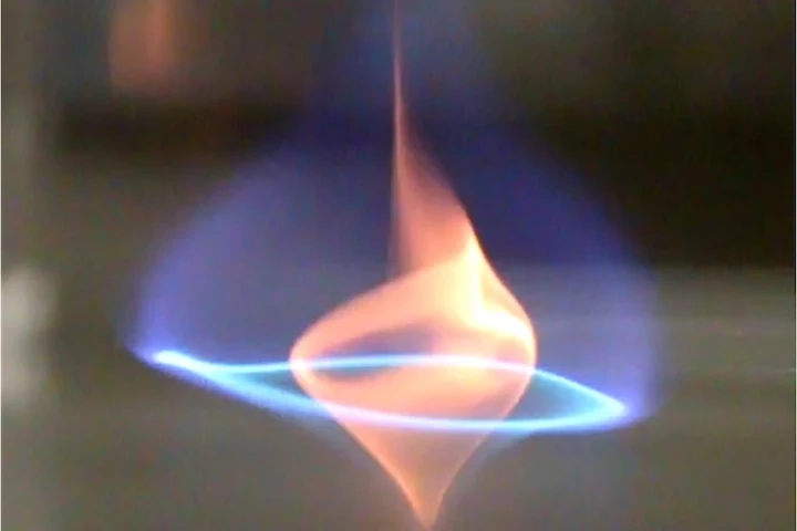 Researchers have discovered a new type of fire tornado they call a "blue whirl", which burns cleaner and more efficiently than its yellow counterparts