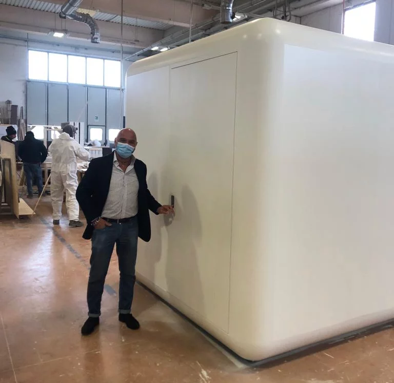 One of the H3 Health Cube prototypes