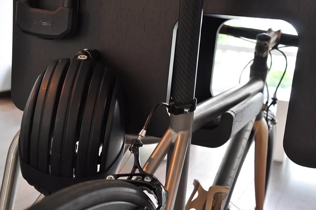 Bike Butler is an alternative bike-holder in the form of a compact stand (Photo: Edoardo Campanale/Gizmag)