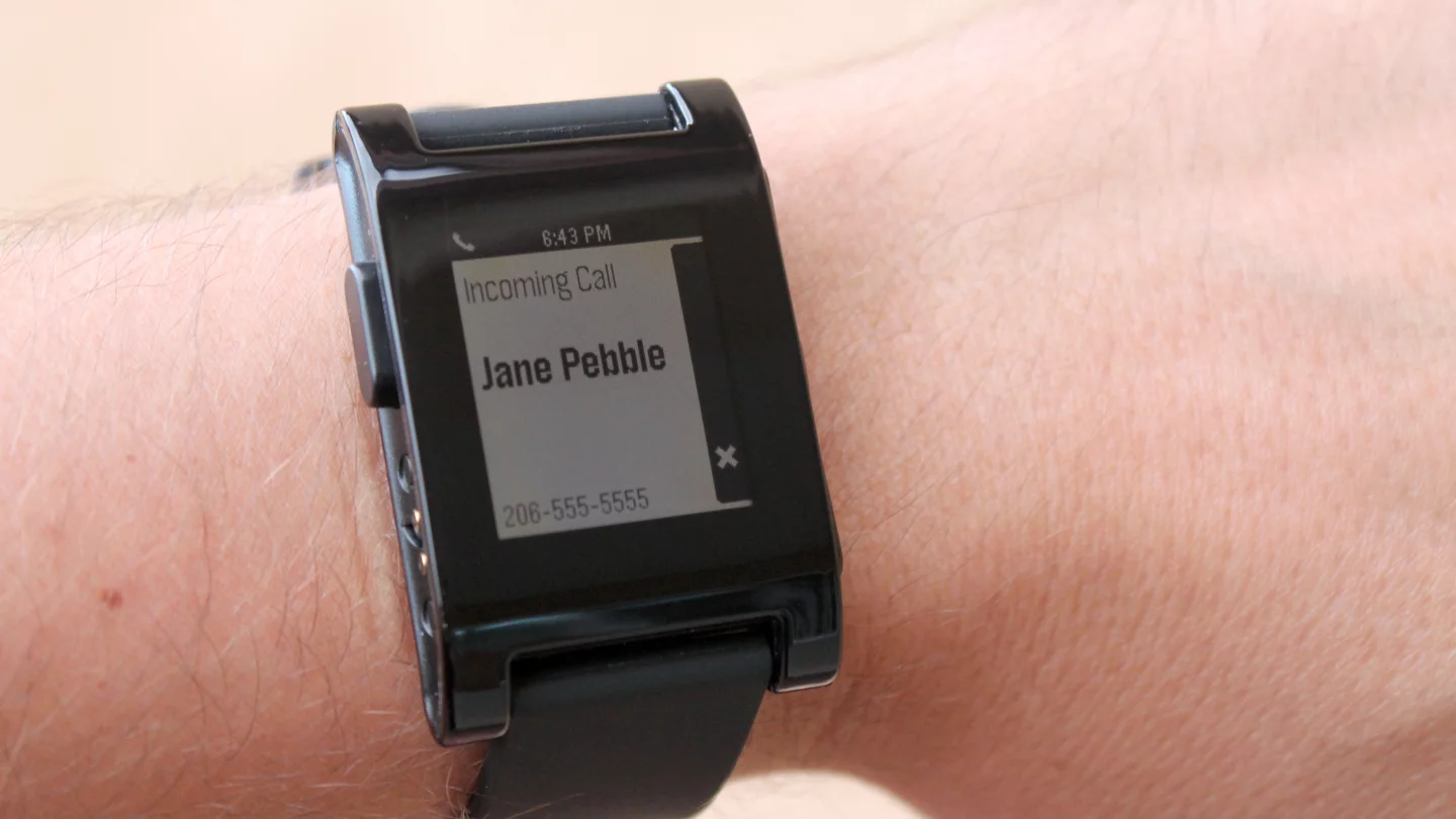 You'll receive call notifications from Pebble, and a third-party app will even let you answer them(but the call still takes place on your phone)
