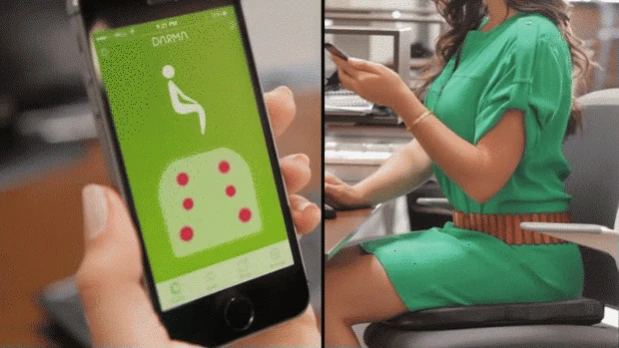With 1 mm thick fiber optic sensors embedded on top a foam padding, the Darma smart cushion is designed to improve posture