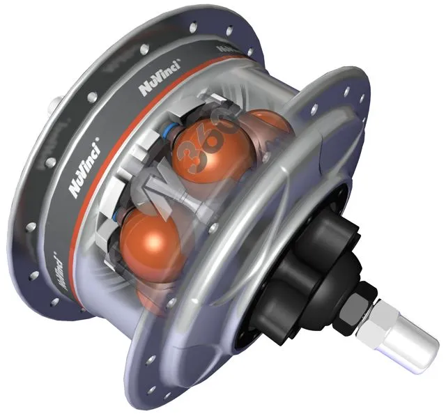 The NuVinci Harmony CVP transmission is based around the existing NuVinci N360 hub interface