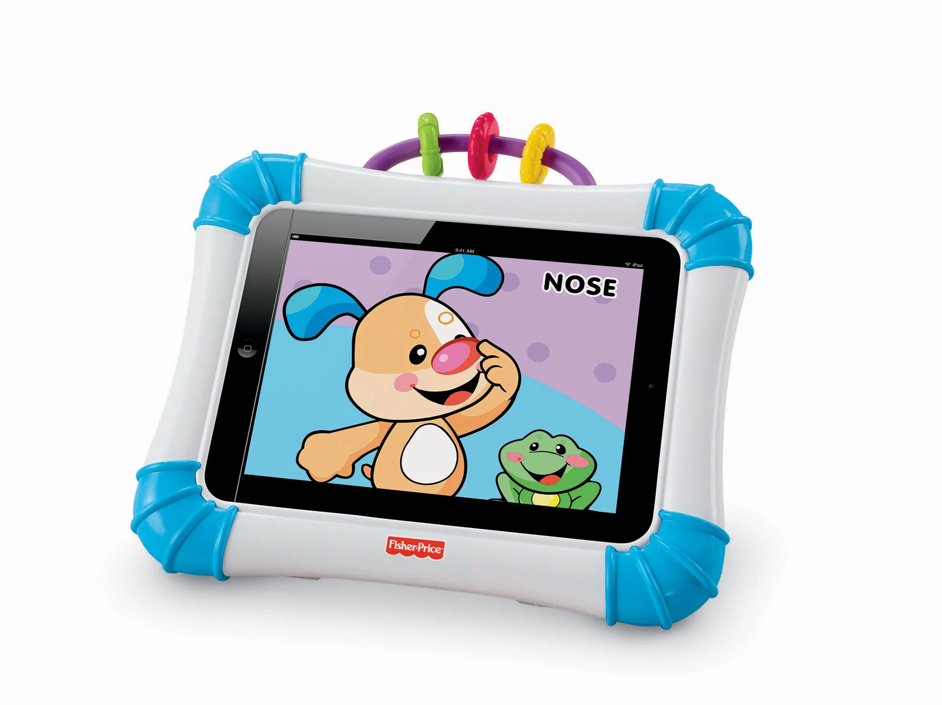 A Fisher-Price Apptivity case is also available which locks the iPad in a dribble and drool-proof case