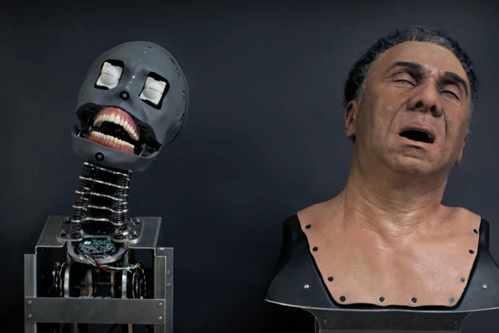 The underlying components can be accessed without damaging the artificial skin
