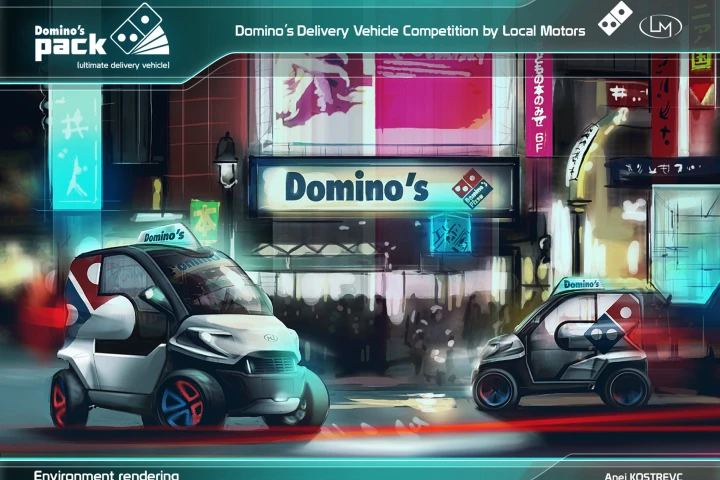 The Domino's Pack delivery vehicle concept
