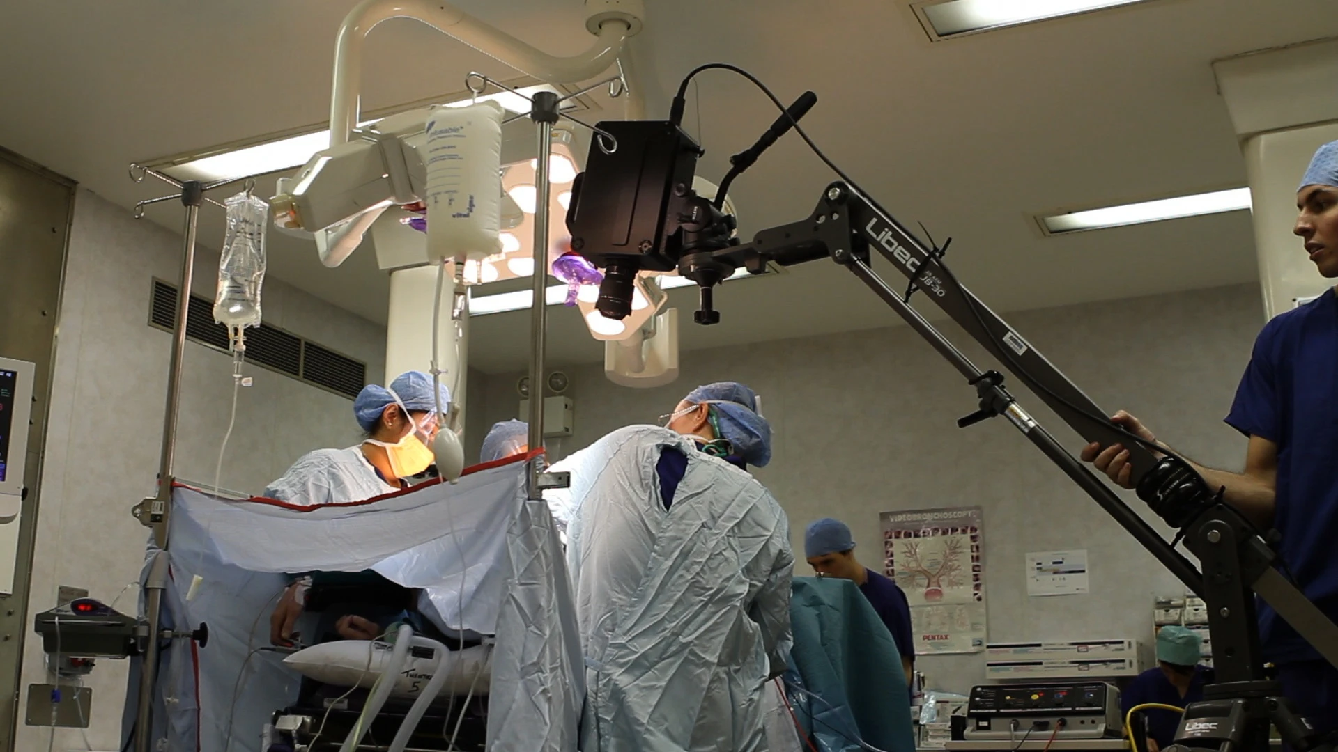 Warwick's HDR camera being tried out in an operating room (Image: University of Warwick)