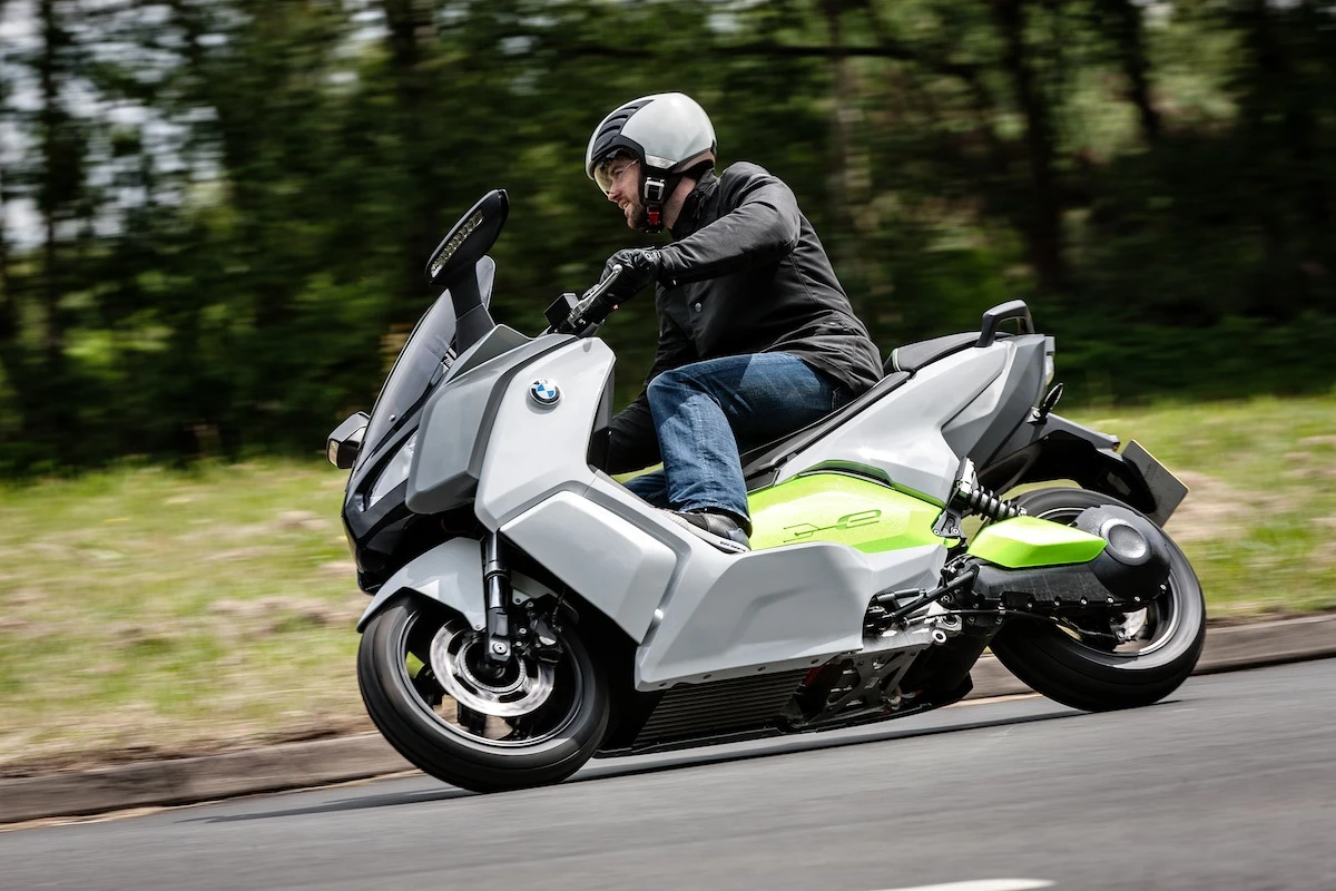BMW C evolution riding shot
