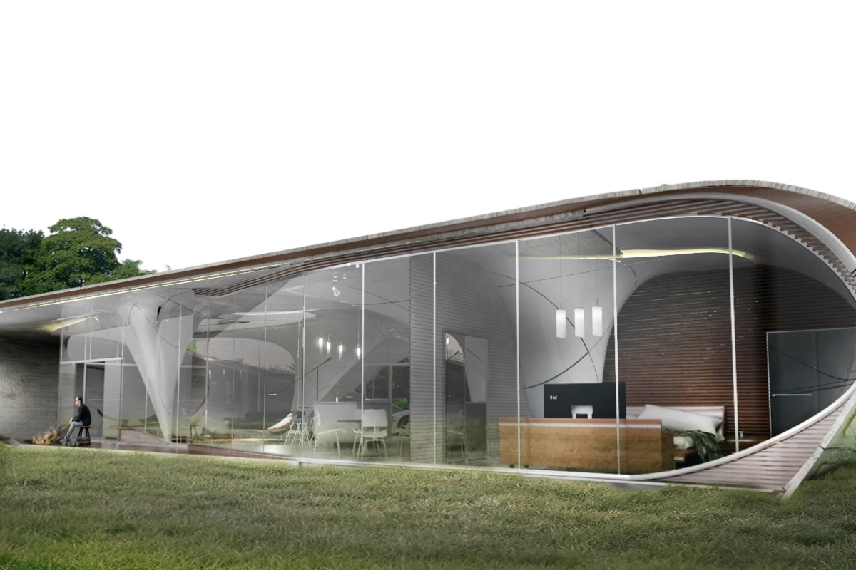 It is hoped that the large expanses of glass will help to connect the occupants to the outside and to nature