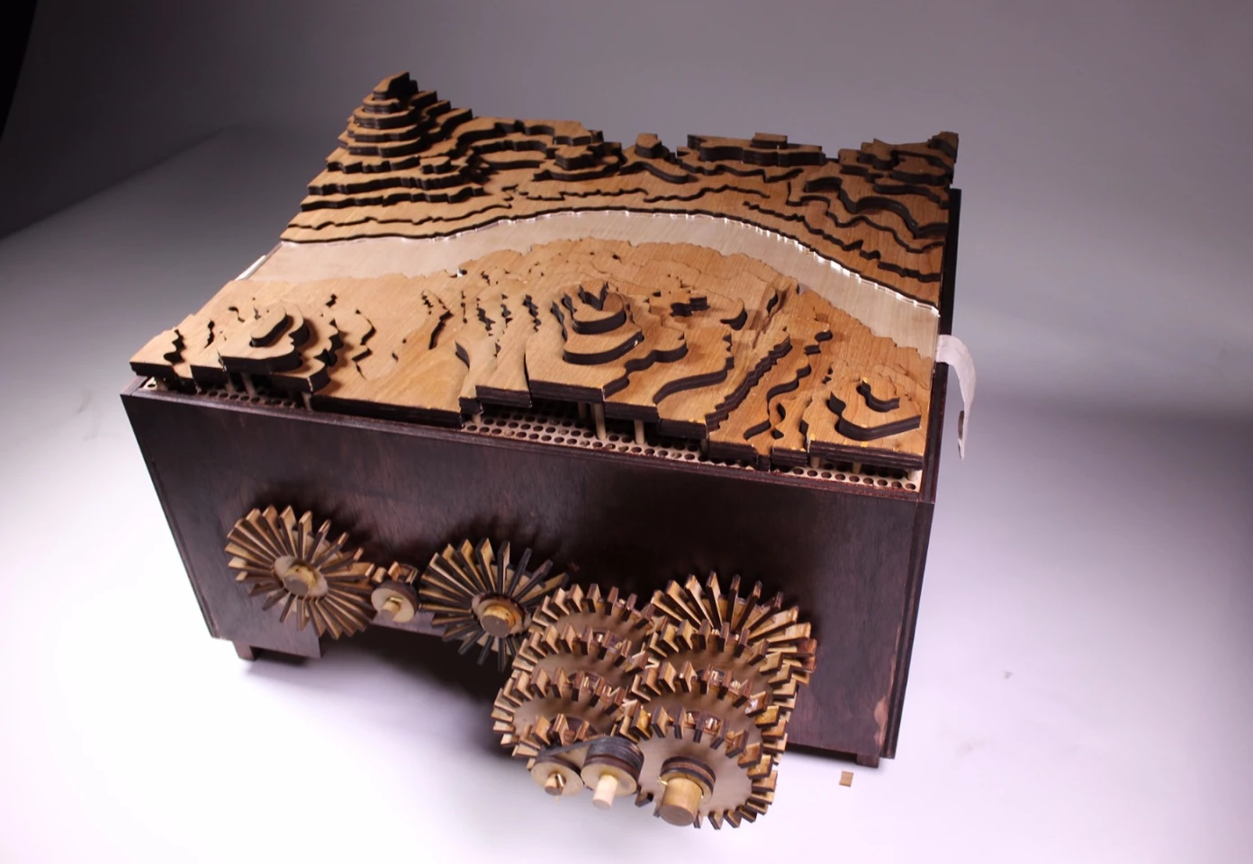 The Exploration Through Motion machine was designed and built by Philadelphia University freshmen Charles Barilo, Peter Holderith and Zachary Samalonis