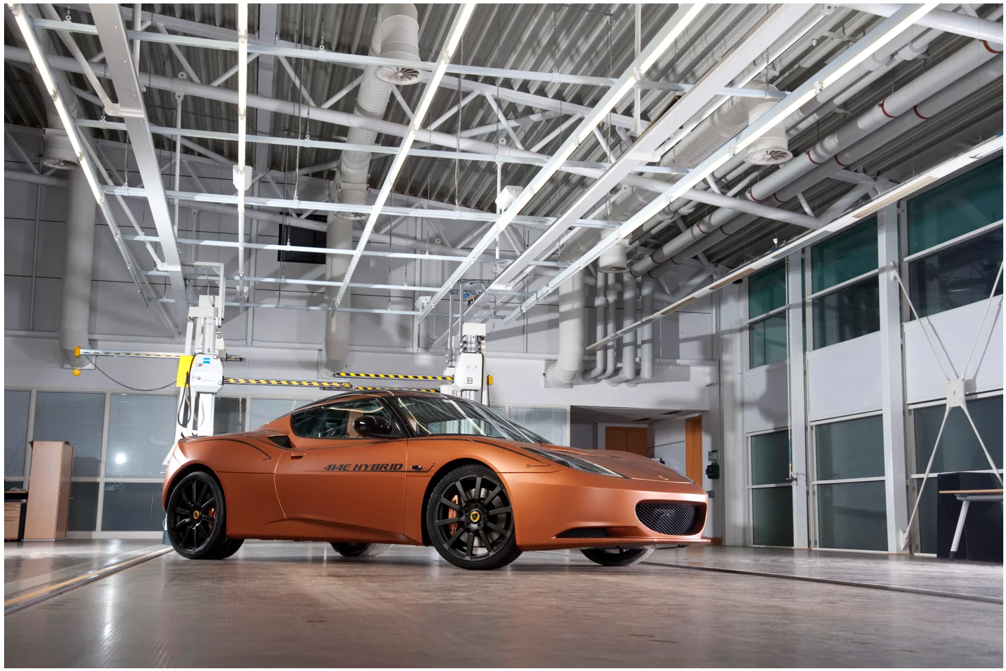 Labeled a "technology demonstrator," the 414E delivers two and a half times the torque of the supercharged Evora S