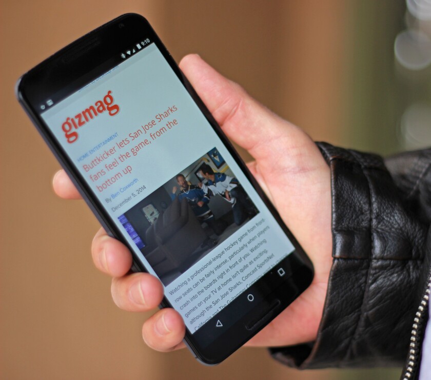 You could make a strong case for the Nexus 6 as the best phablet of 2014 (Photo: Will Shanklin/Gizmag.com)