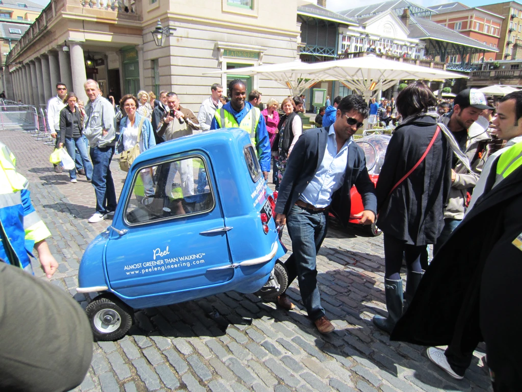 Parking the Peel P50 is a breeze since you can carry it into place