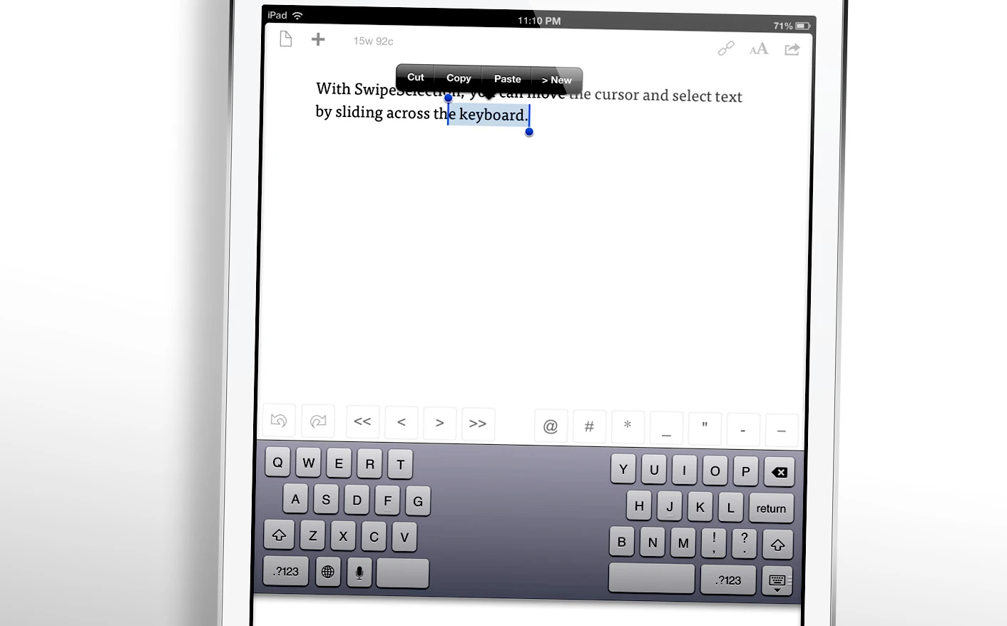 SwipeSelection makes editing text much easier