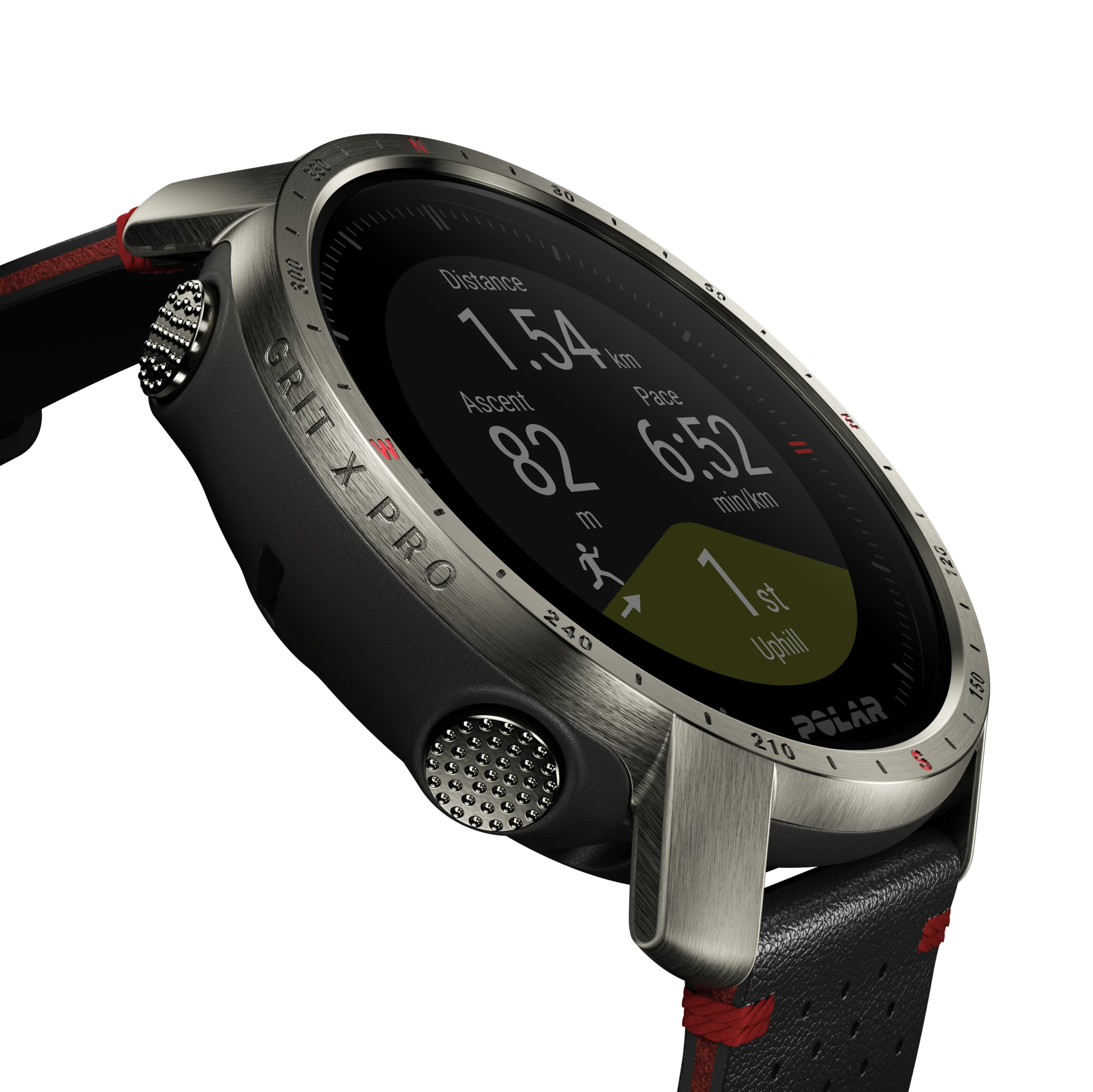 The Grit X Pro Titan shaves 12 percent off the weight of the standard smartwatch