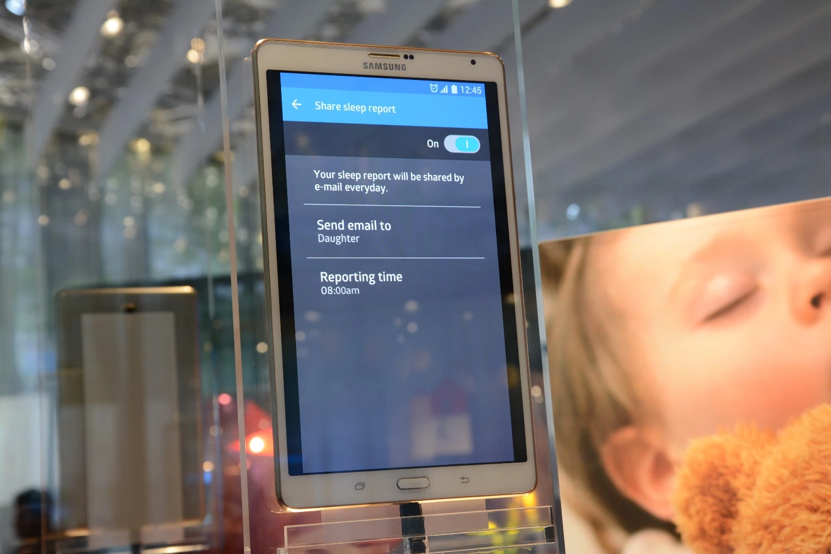 The SleepSense monitor is paired to a smartphone or tablet running a companion app