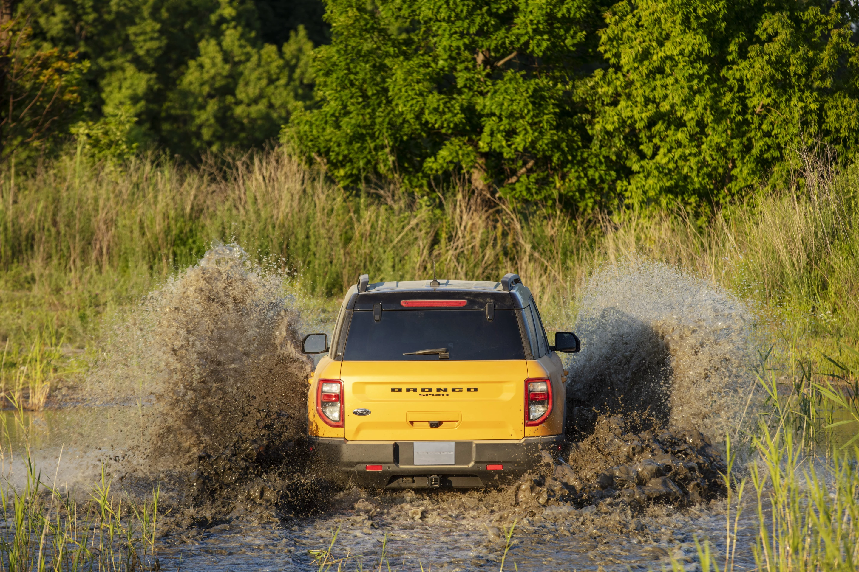 The 2021 Bronco Sport First Edition series can wade through up to 23.6 inches of water
