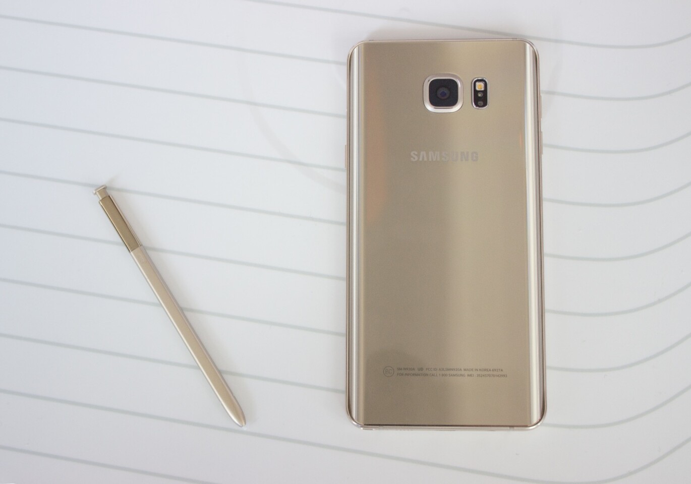 The Galaxy Note 5 with S Pen