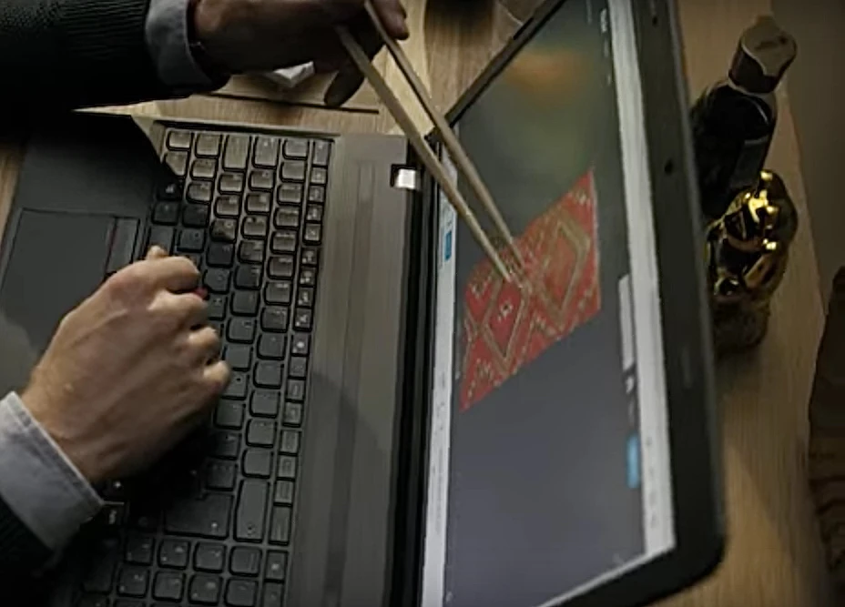 The AirBar can work with fingers, gloves, paint brushes and even chopsticks