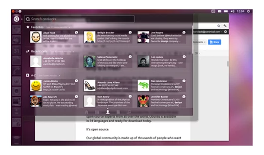 Both Ubuntu and Android access the same mobile address book