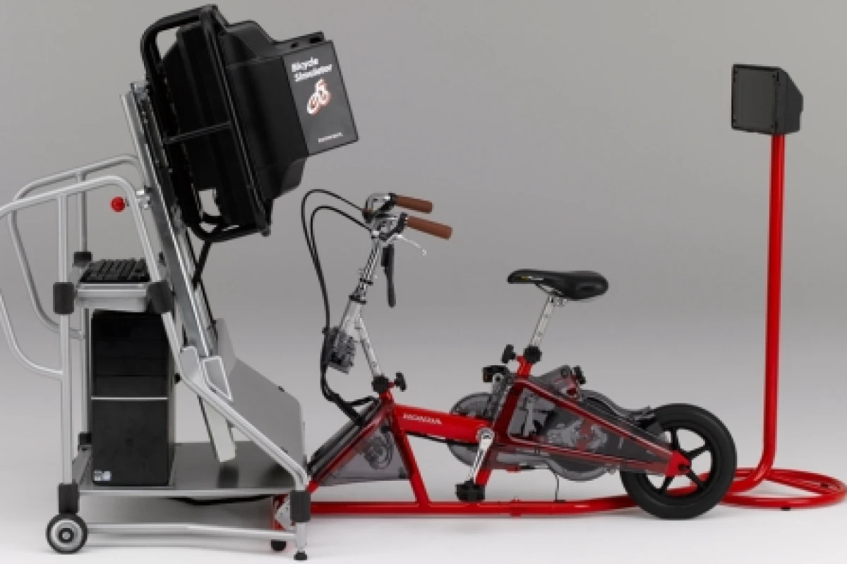 The Honda Bicycle Simulator developed for the purpose of traffic safety education