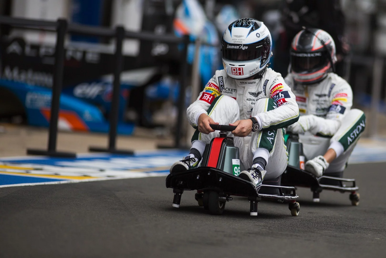 The special electric Crazy Carts feature Aston Martin trim