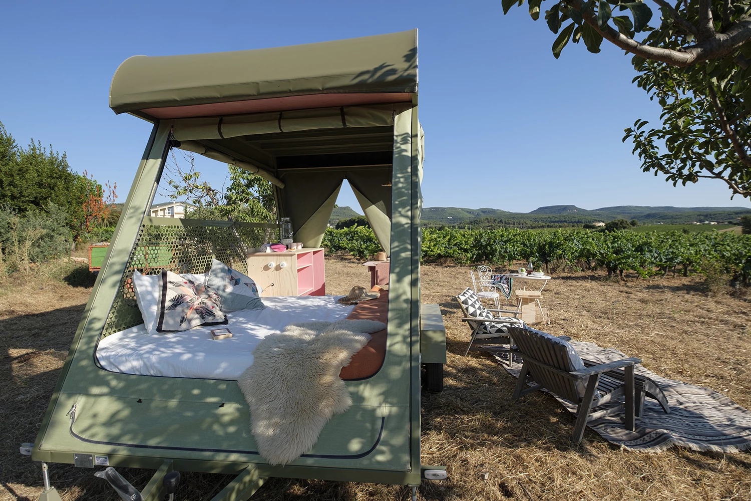 Pinea Mobile is very open to the elements, though a mosquito net is installed to keep out creepy-crawlies