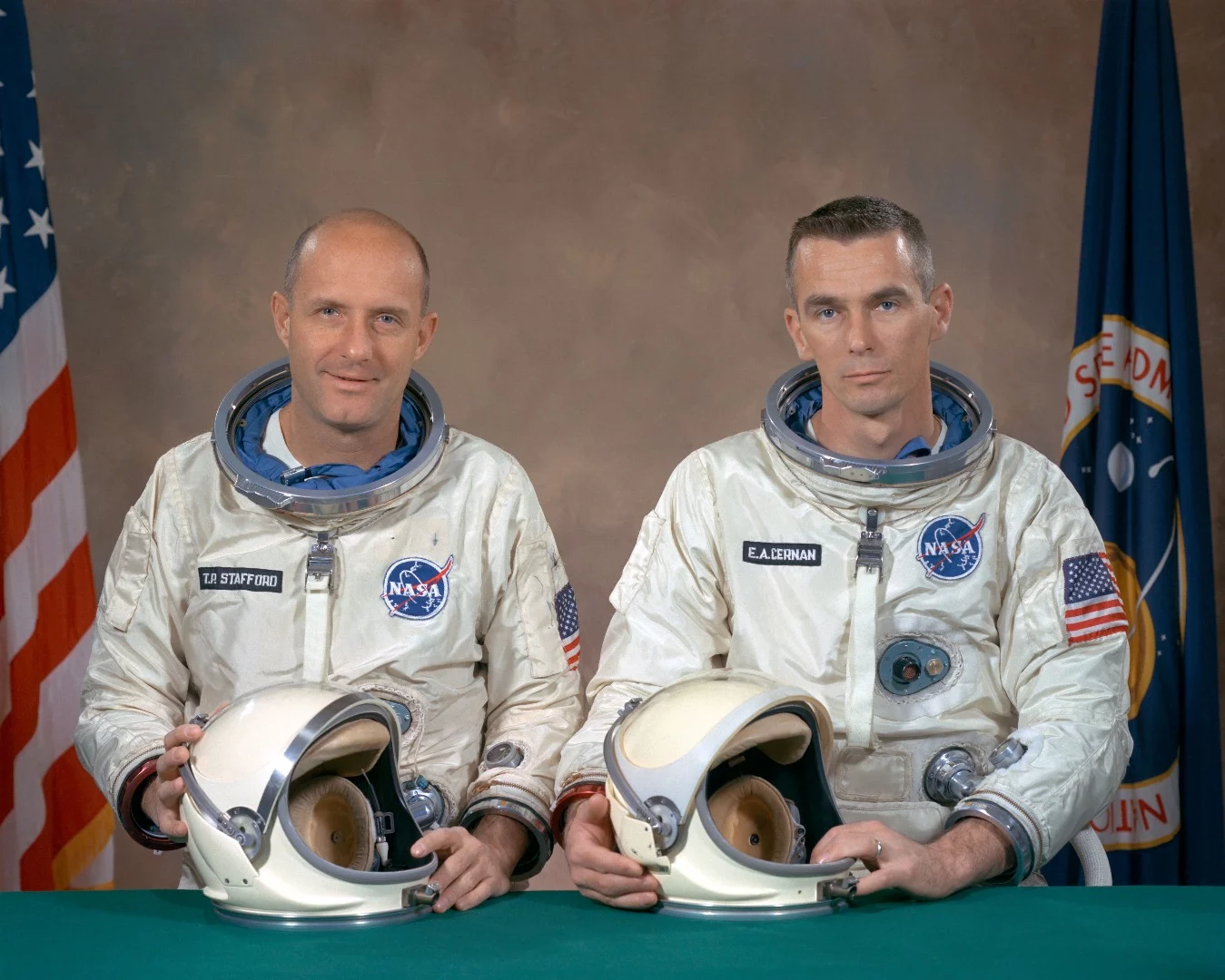 Gemini 9A command pilot Thomas P. Stafford and pilot Eugene Cernan