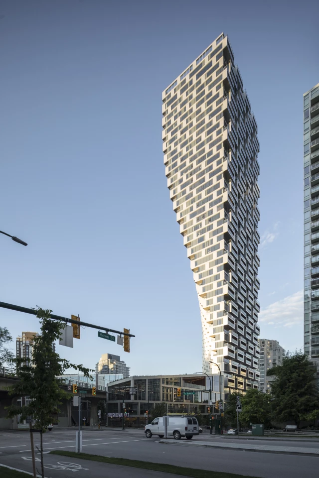 Vancouver House consists of 49 floors, most of which is taken up by residential space