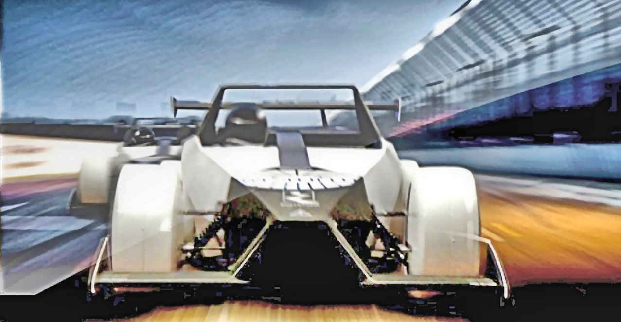 Front view of the iRACER on the test track (Photo: Westfield Sportscars)