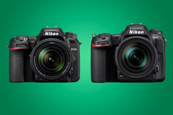 We compare the key specifications of the Nikon D7500 and the Nikon D500 DSLRs