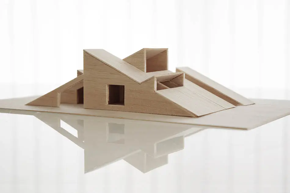Architectural model of Cabin Vindheim