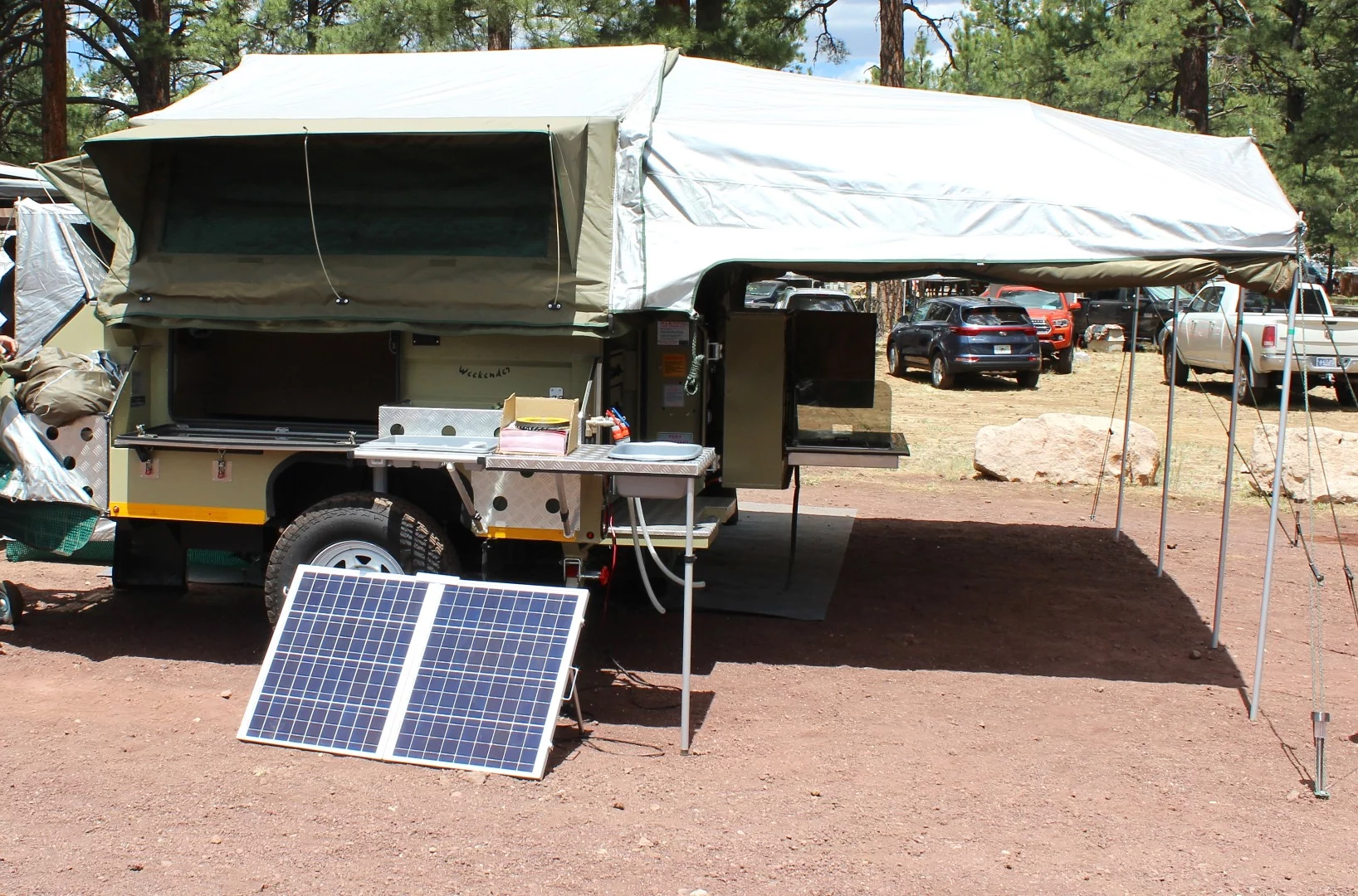 Bushwakka specializes in adventure trailers that pop and fold out into large base camps