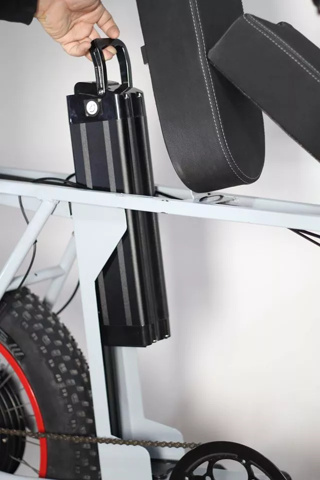 The lockable battery removes easily for indoor charging and storage