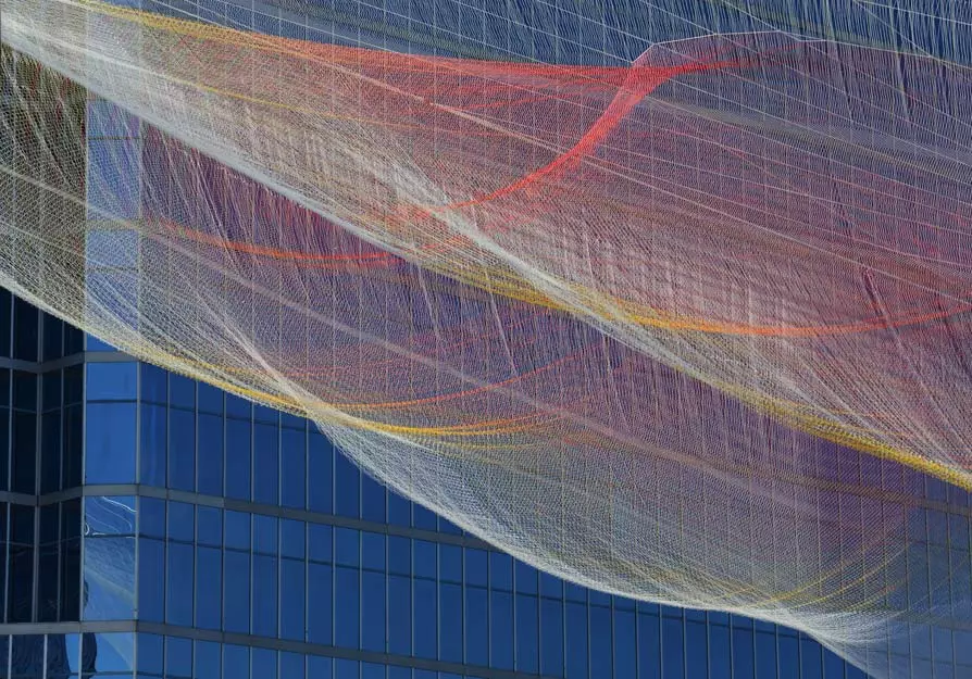Artist Janet Echelman has previously displayed similar works in Amsterdam, Sydney and New York