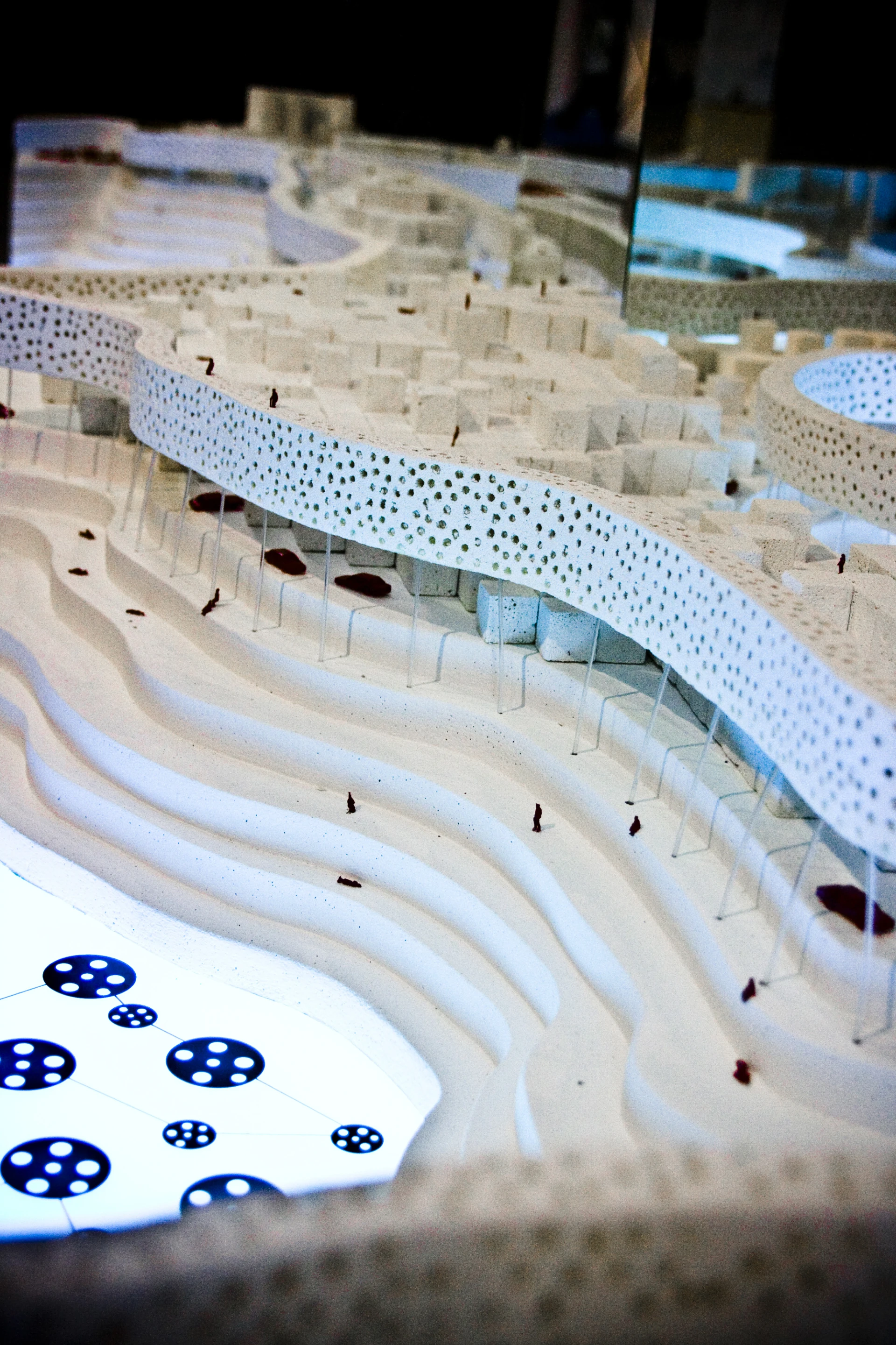 The relative depth of the reservoirs is clear in Shma's physical model of the conceptual Ayutthaya of the future on display at Architect Expo 2012