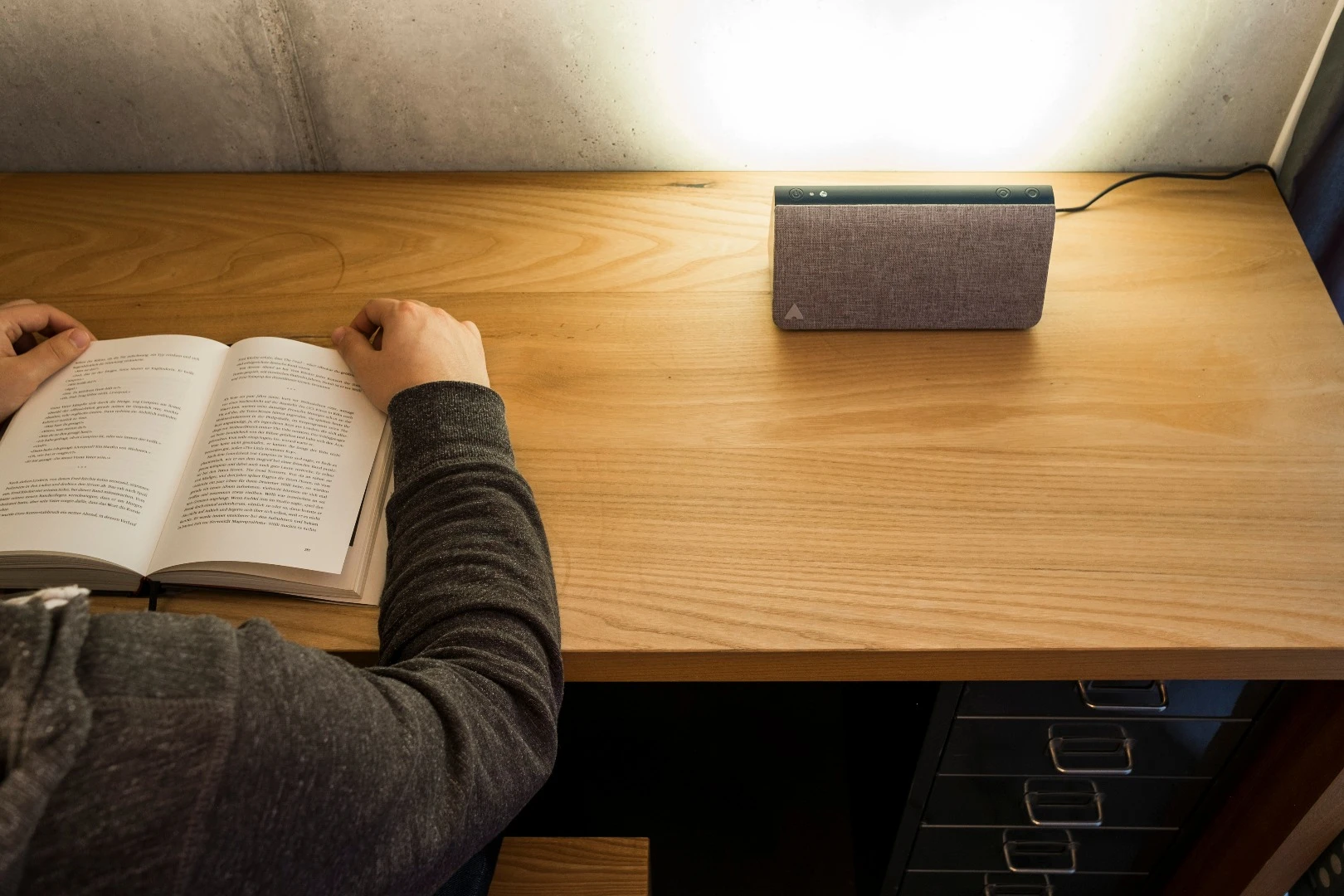 Kevin uses a 5 W speaker to replicate the types of noises that might typically be heard around your home