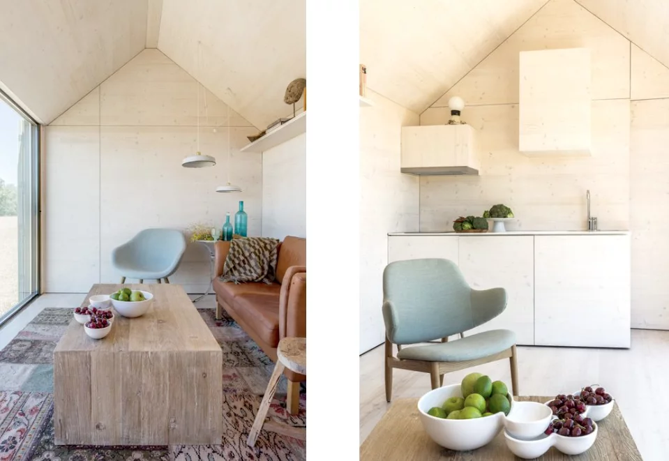 The ÁPH80 contains a hob, refrigerator, sink and extractor, hot water, and shower (Photo: ÁBATON)