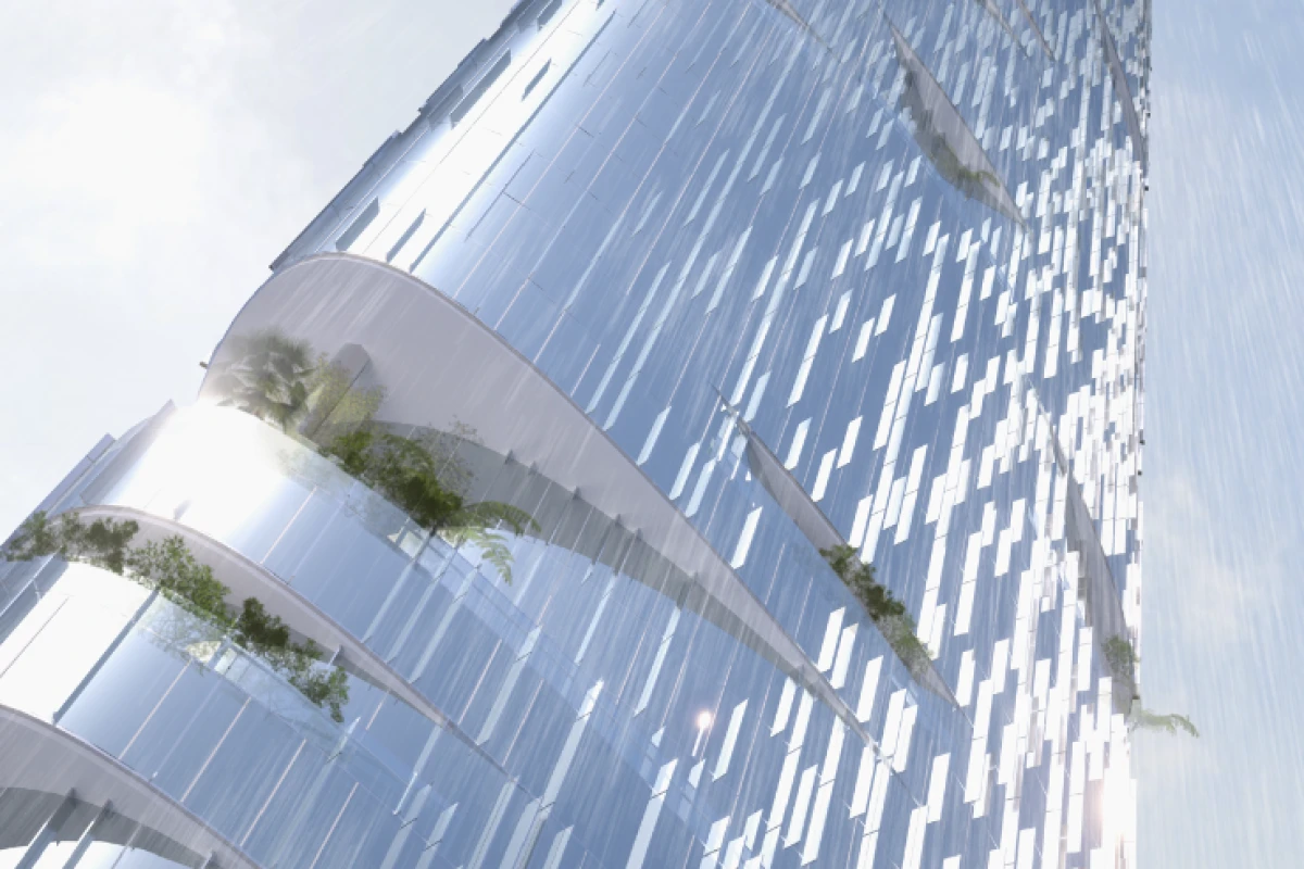 The competition-winning Imperial Tower (Image © Adrian Smith + Gordon Gill Architecture)