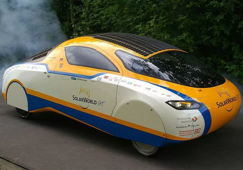 The SolarWorld GT solar-powered car is currently on a drive around the world, and embarks on the U.S. leg of its trip later this week