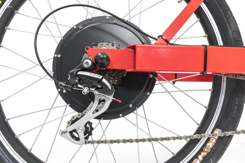 The Joystickbike has a 250-W motor, 48-V battery and a top speed of 25 km/h (15.5 mph)