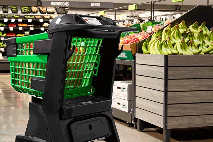 The Amazon Dash Cart will launch at the company's upcoming bricks-and-mortar grocery store in California later this year