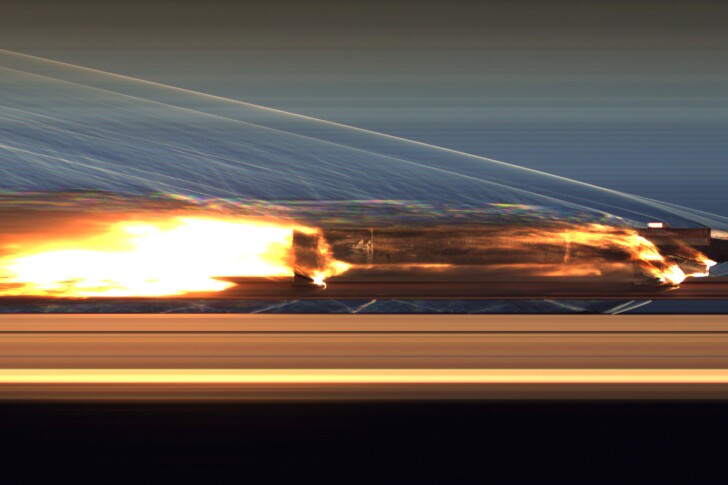 The rocket sled was recovered for the first time at hypersonic s