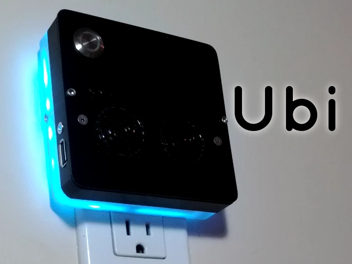 Ubi uses voice recognition technology to listen for plain language commands, responding to requests in a synthesized voice or offering simple status updates using the multi-colored LED indicator lights
