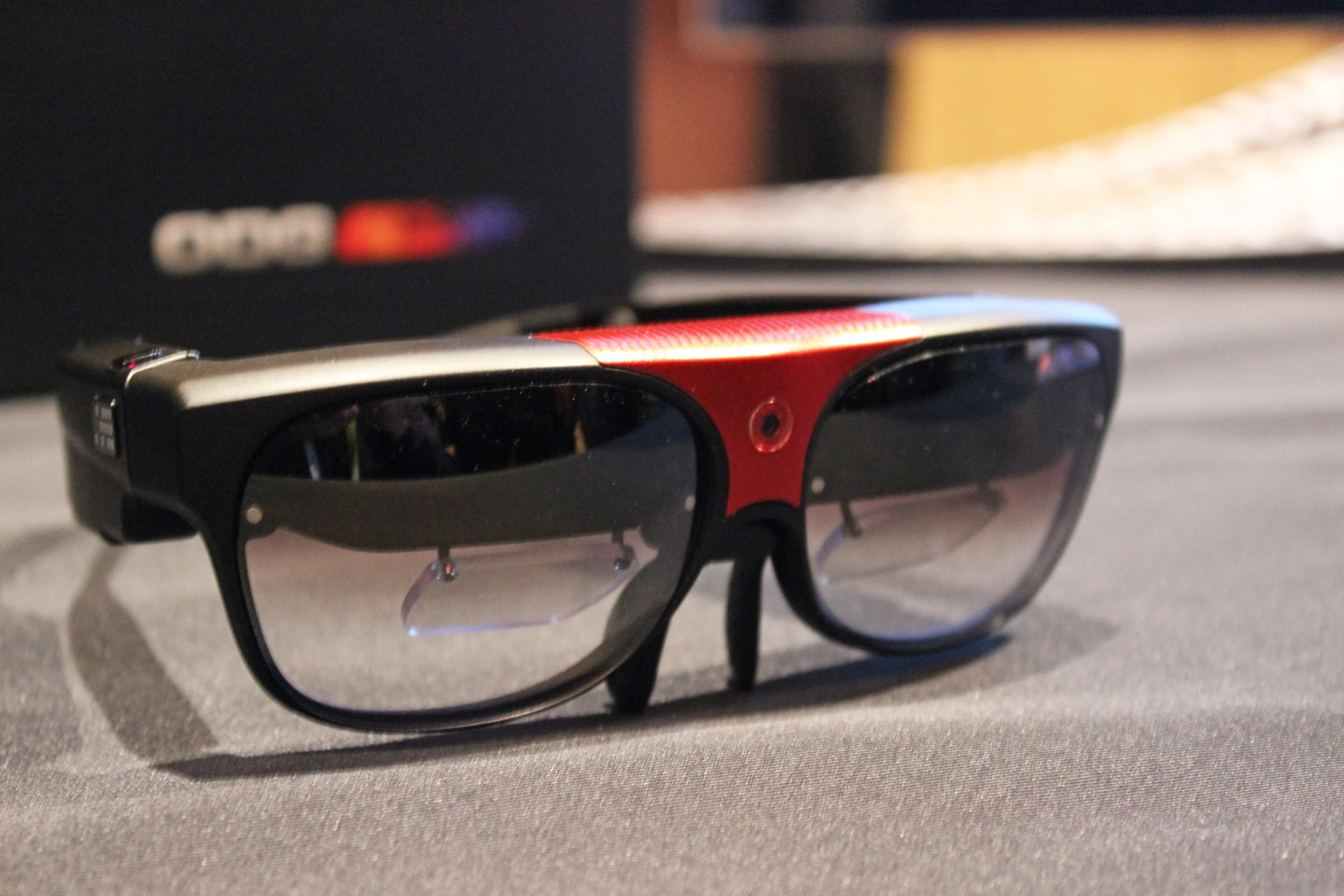 ODG's upcoming smartglasses are a bit subtler than Google Glass, while offering a much more immersive experience (not to mention higher-end hardware) (Photo: Will Shanklin/Gizmag.com)